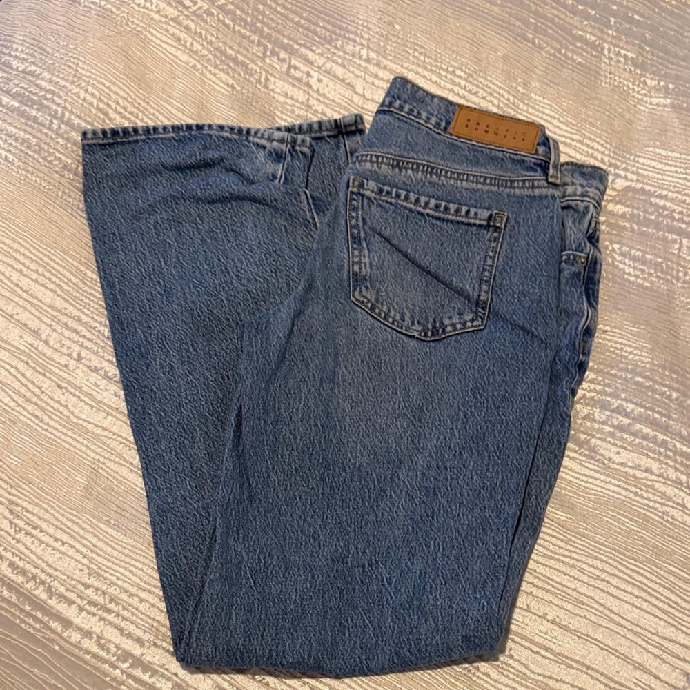 PacSun Women's Blue Flare Denim Jeans